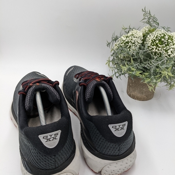 Brooks Adrenaline Gts 20 Mens Black Ebony Ketchup Size 12D pre owned - Picture 5 of 14